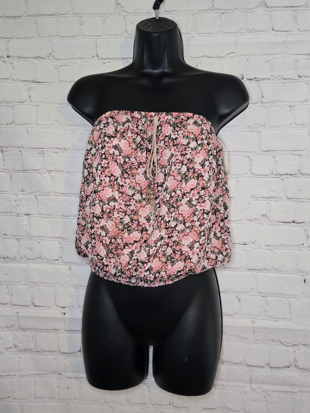 American vintage Y2k Feminine fairy floral Cottagecore‎ Tube Top  Yabes Sz L